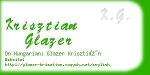 krisztian glazer business card